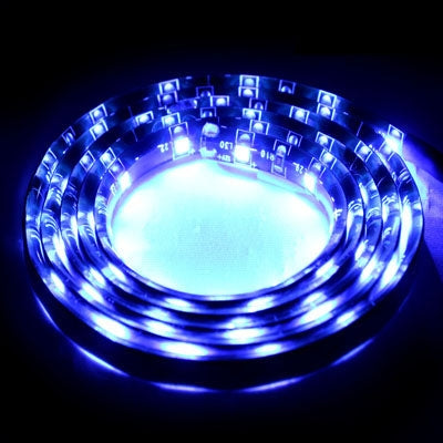 1,7 W blaues Licht 60 LED 3528 SMD wasserdichtes flexibles Auto-Streifenlicht, DC 12 V, Länge: 1 m