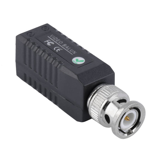 2 PCS CCTV Twisted BNC Single Channel Passive Video Balun Transceiver(Black) by buy2fix