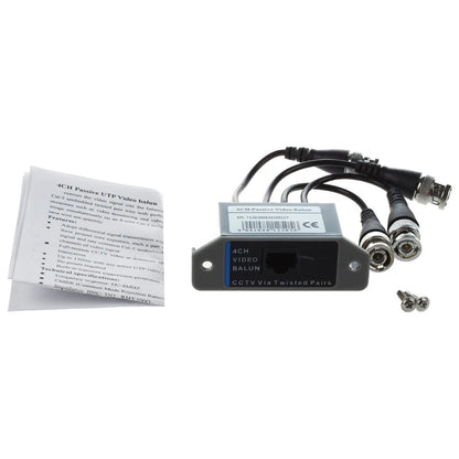 4 Channel Video ( BNC ) to UTP ( RJ45 ) Video Balun - Security by buy2fix | Online Shopping UK | buy2fix