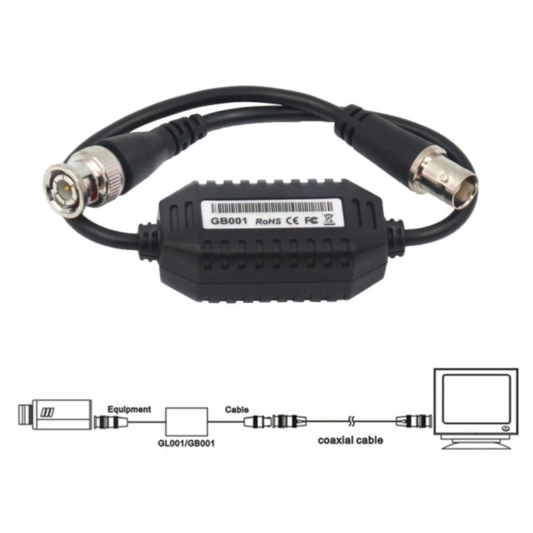 Coaxial Video Ground Loop Isolator(Black) - Security by buy2fix | Online Shopping UK | buy2fix