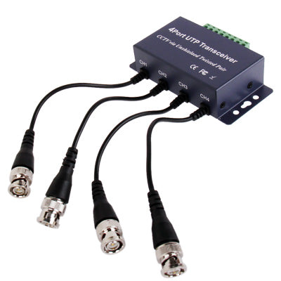 4 CH UTP Passive Balun Transceivers - Security by buy2fix | Online Shopping UK | buy2fix