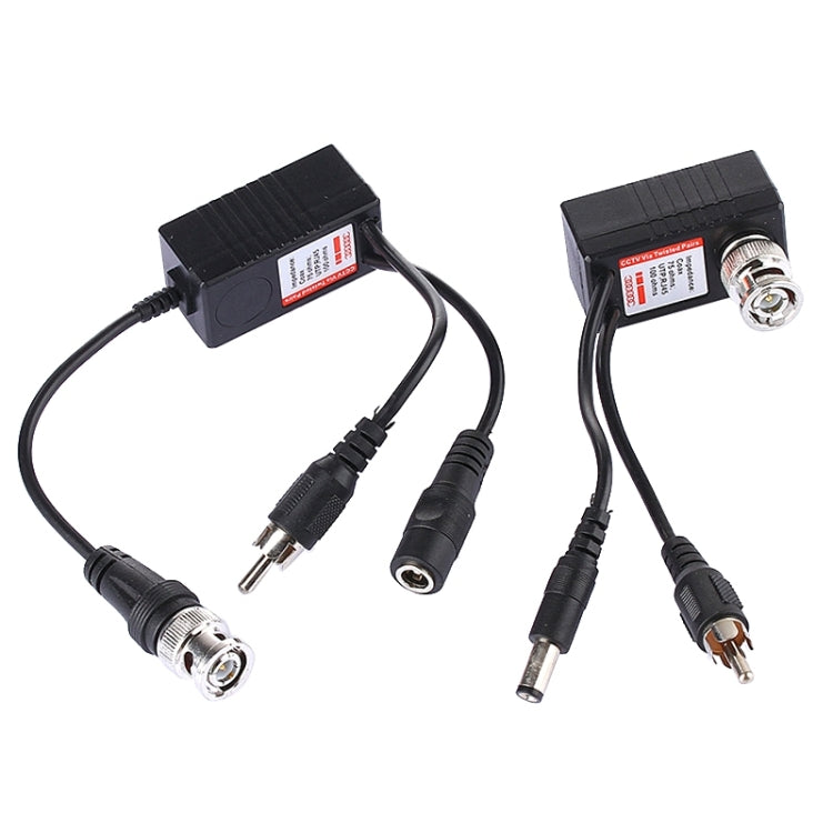 2 PCS HD 213B-C Coaxial CVI/TVI/AHD Video Audio Power Balun Transceiver - Security by buy2fix | Online Shopping UK | buy2fix