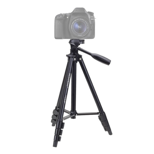 YUNTENG VCT-681 Support de trépied pour appareils photo reflex/micro-reflex/numériques 138 cm, pieds pliables en aluminium à 4 sections, adapté pour Canon/Nikon/Panasonic/Pentax/Casio/Sony/Fuji (Capacité de charge : 3 kg)