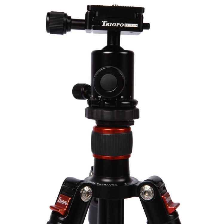 Triopo MT-2504C Adjustable Portable Aluminum Tripod with NB-1S Ball Head for Canon Nikon Sony DSLR Camera(Black) - Camera Accessories by TRIOPO | Online Shopping UK | buy2fix