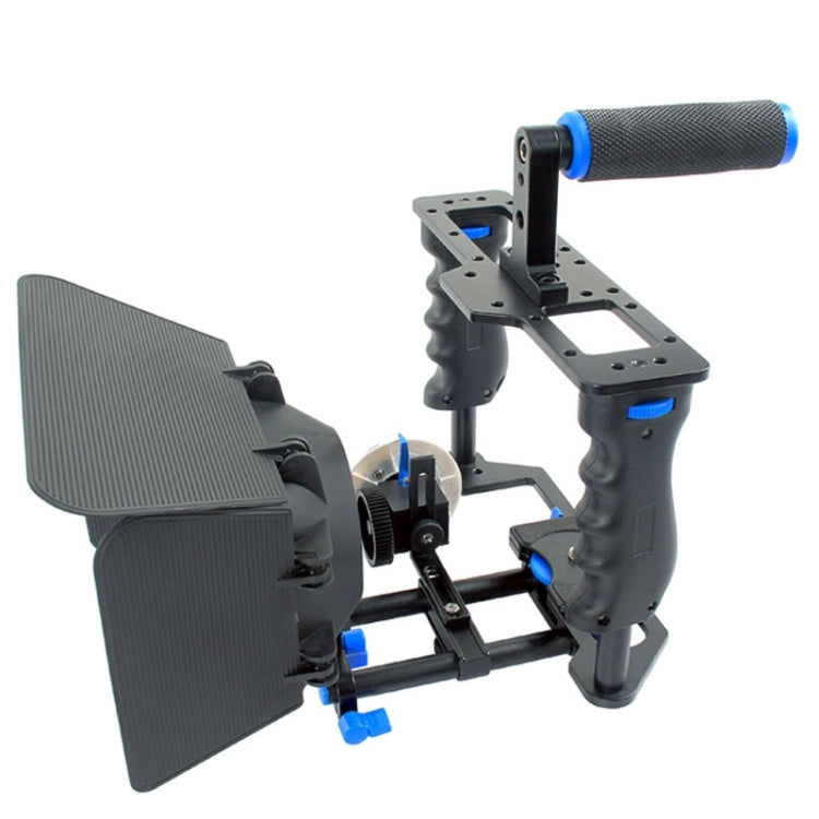 YELANGU YLG1103A-B Large Handle Video Camera Cage Stabilizer + Matte Box Kit for DSLR Camera / Video Camera - Camera Accessories by YELANGU | Online Shopping UK | buy2fix