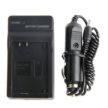 2 in 1 Digital Camera Battery Travel & Car Charger for Panasonic Lumix DMC-LF1 (DMW-BCN10 Battery)(Black) - Camera Accessories by buy2fix | Online Shopping UK | buy2fix