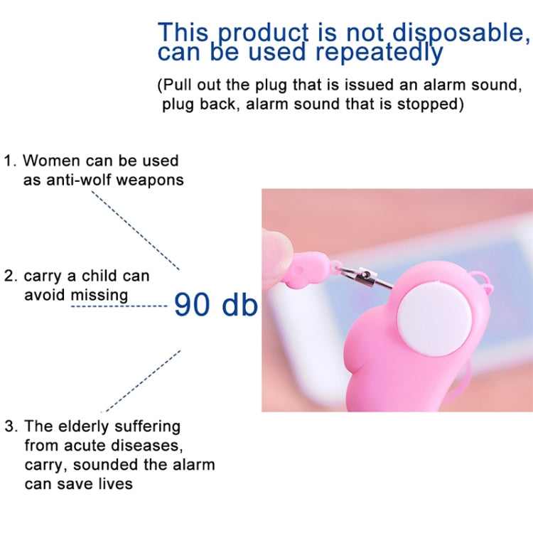 Angel Wing Anti-rape Device Personal Alarm, Self-defense Defend Wolf, Mini Alarm with 90dB Alarm Sound for Girl and Kids(Pink) - Security by buy2fix | Online Shopping UK | buy2fix