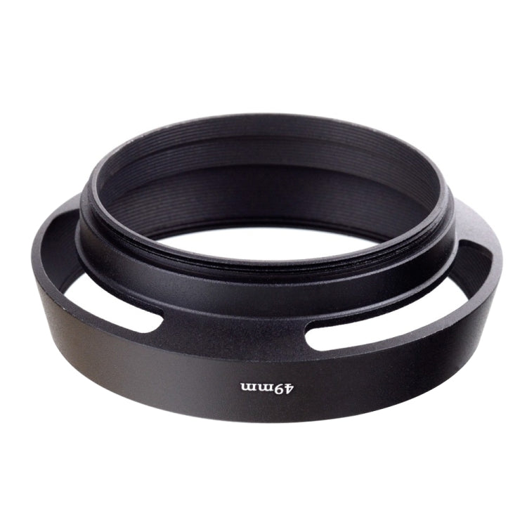 49mm Metal Vented Lens Hood for Leica(Black) - Camera Accessories by buy2fix | Online Shopping UK | buy2fix