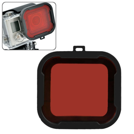 Polar Pro Aqua Cube Snap-on Dive Housing Filter for GoPro HERO4 /3+(Red) by buy2fix