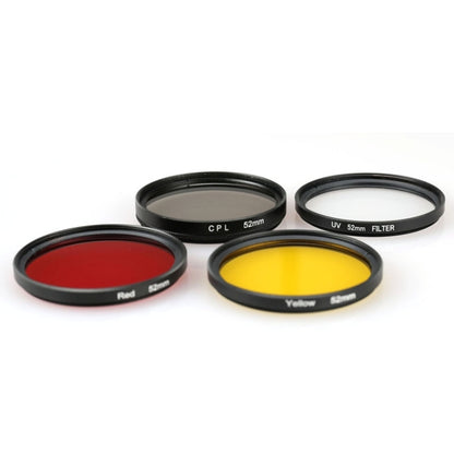 52mm Round Circle Color UV Lens Filter for GoPro HERO 4 / 3+(Red) - DJI & GoPro Accessories by buy2fix | Online Shopping UK | buy2fix