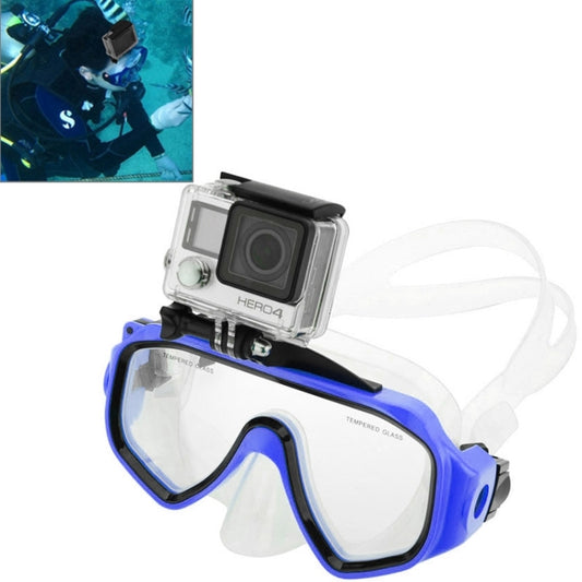 Water Sports Diving Equipment Diving Mask Swimming Glasses with Mount for GoPro Hero11 Black / HERO10 Black / HERO9 Black /HERO8 / HERO7 /6 /5 /5 Session /4 Session /4 /3+ /3 /2 /1, Insta360 ONE R, DJI Osmo Action and Other Action Cameras(Blue) - DJI & GoPro Accessories by buy2fix | Online Shopping UK | buy2fix