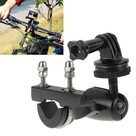 Handlebar Seatpost Big Pole Mount Bike Moto Bicycle Clamp with Tripod Mount Adapter & Screw for GoPro, Insta360, DJI and Other Action Cameras by buy2fix