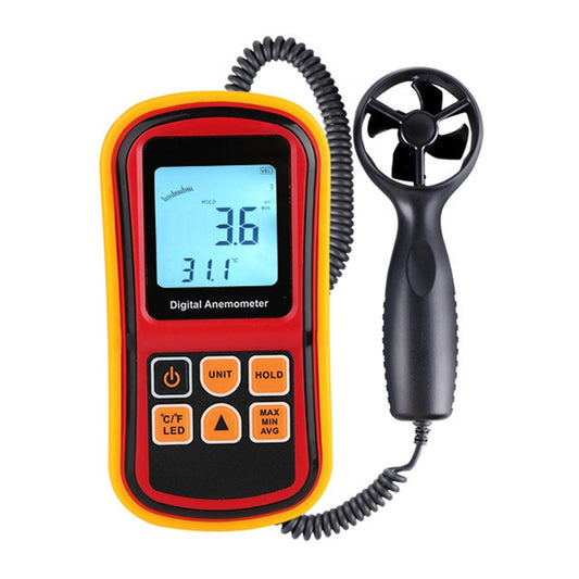 Digital Anemometer (Measurement items: Air Velocity, Air Temperature)(Red) by buy2fix