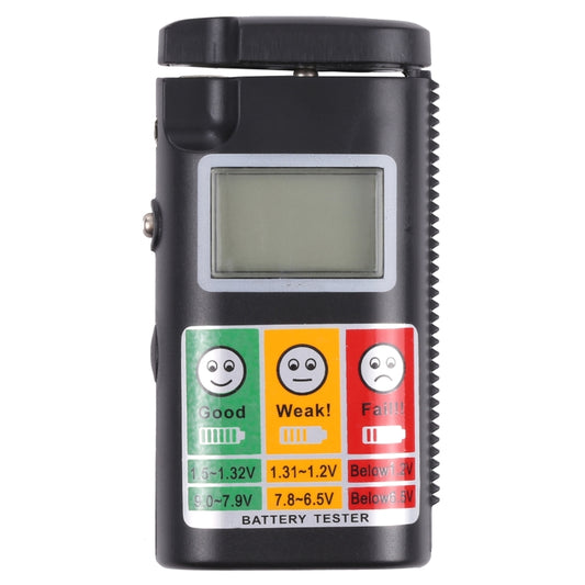 Digital LCD Screen Battery Tester for R20S / R14S / R6S / R03 / R1 / Button / 6F22(Black) by buy2fix