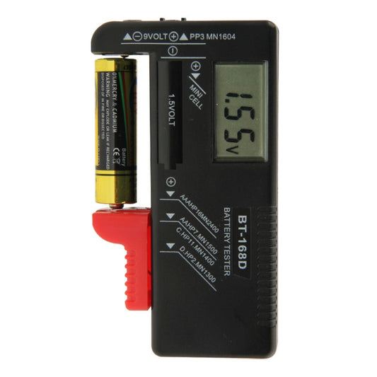 BT-168D Digital LCD Display Battery Universal Tester for 1.5V AAA, AA and 9V 6F22 Batteries by buy2fix