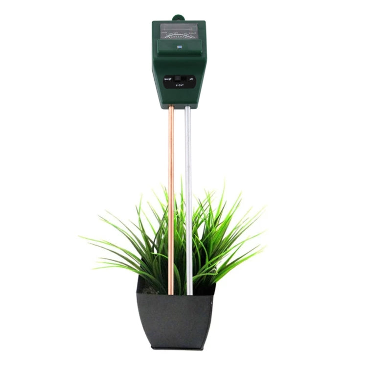 3 in 1 Plant Flowers Soil Meter (PH + Moisture + Light)(Green) - Consumer Electronics by buy2fix | Online Shopping UK | buy2fix