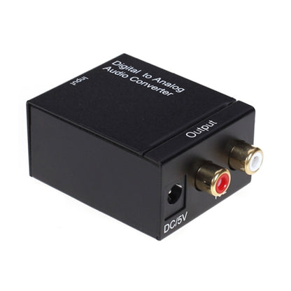 Digital Optical Coax to Analog RCA Audio Converter(Black) -  by buy2fix | Online Shopping UK | buy2fix