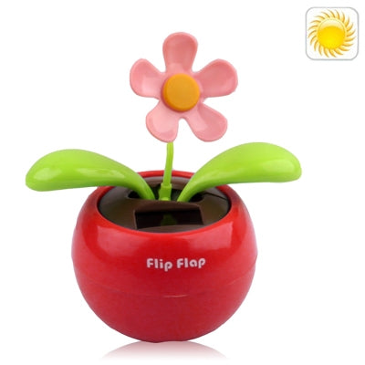 Solar Flip Flap Flower, Random Flower Color Delivery (Scarlet) - Ornaments by buy2fix | Online Shopping UK | buy2fix