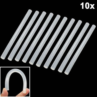 10x Practical Transparent White Hot Melt Glue Stick, Size: 270 x 11mm (10pcs in one packaging, the price is for 10pcs) by buy2fix