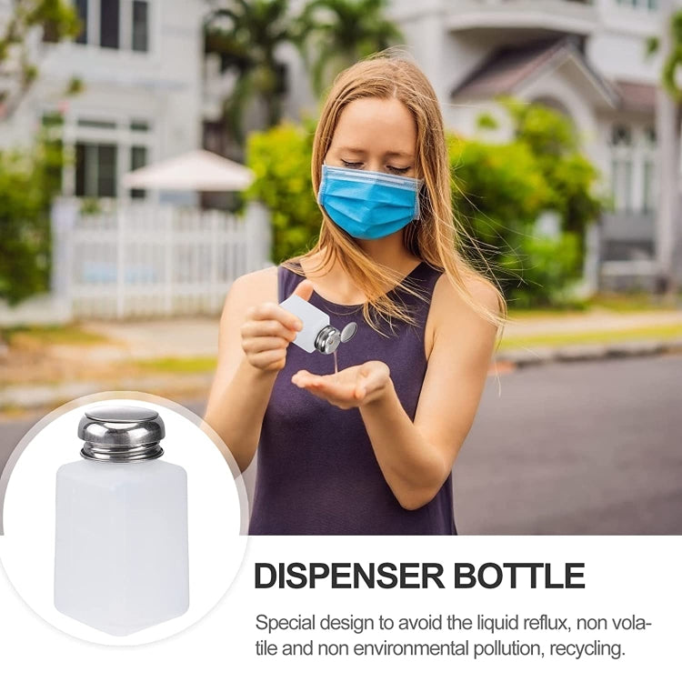 250ml Push Down Alcohol and Liquid Container Bottle(White) - Others by buy2fix | Online Shopping UK | buy2fix