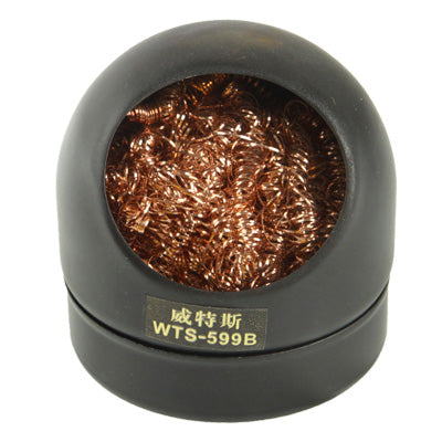 Soldering Iron Tip Cleaner (Tip Cleaning Wire + Base)(Black)