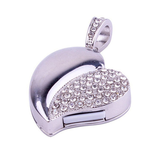 Silver Heart Shaped Diamond Jewelry USB Flash Disk, Special for Valentines Day Gifts (16GB) by buy2fix