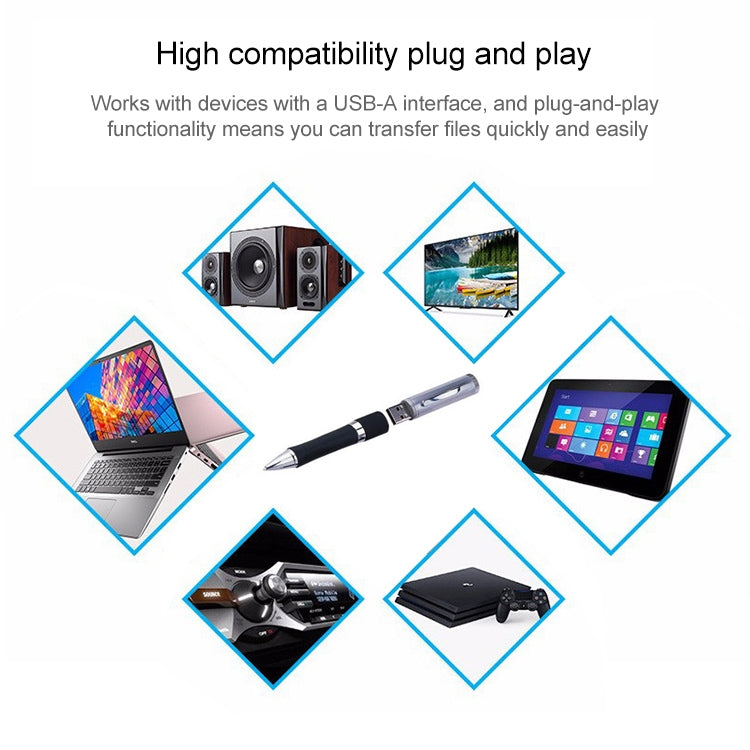 2 in 1 Pen Style USB Flash Disk, Black (2GB) by buy2fix