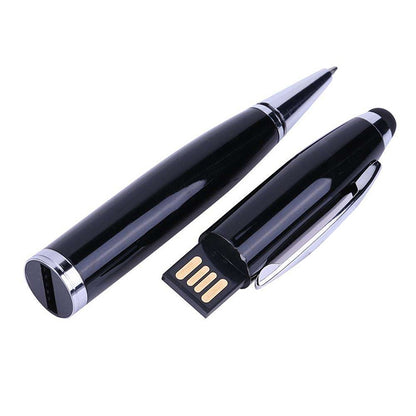 2 in 1 Pen Style USB Flash Disk, Black (32GB) - Computer & Networking by buy2fix | Online Shopping UK | buy2fix