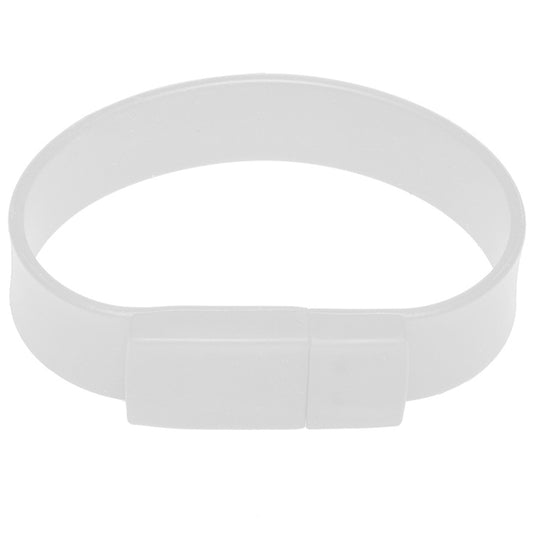 16GB Silicon Bracelets USB 2.0 Flash Disk(White) by buy2fix
