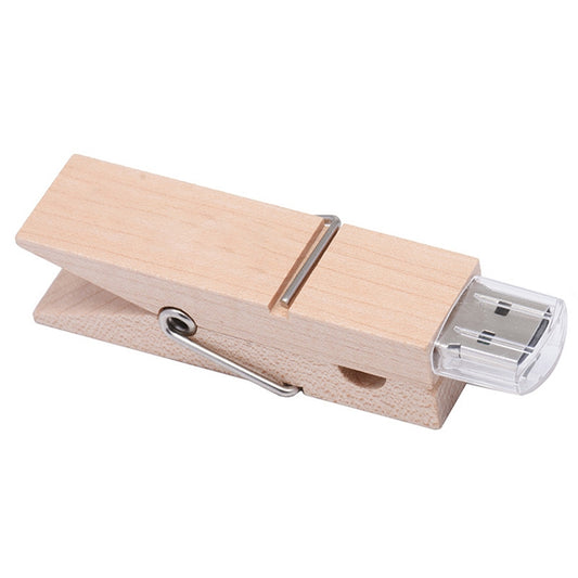 4 GB Wood Clip Style USB Flash Disk by buy2fix