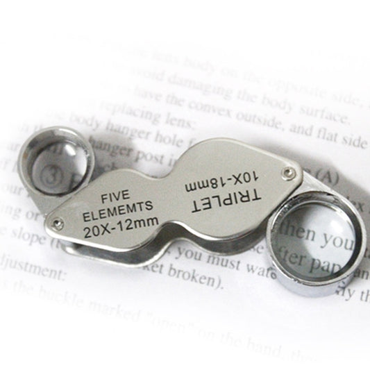 10X - 20X Portable & Rotatable Handheld Jewelry Loupe Magnifier Reading Magnifier (MG22181)(Silver) by buy2fix