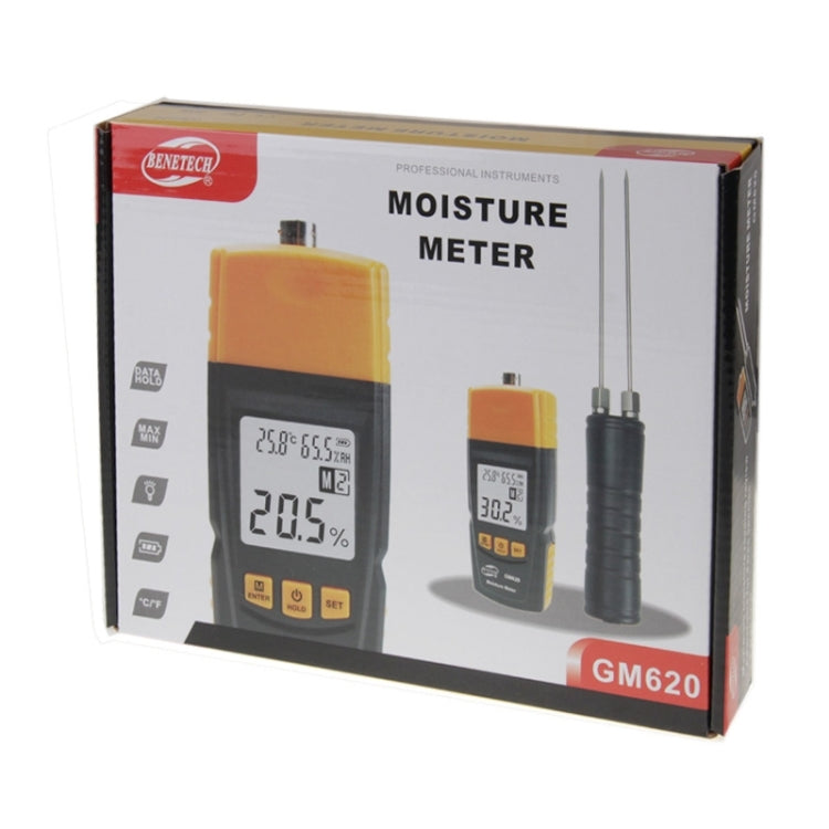 BENETECH GM620 1.8 inch LCD Screen Digital Wood Moisture Meter - Consumer Electronics by BENETECH | Online Shopping UK | buy2fix