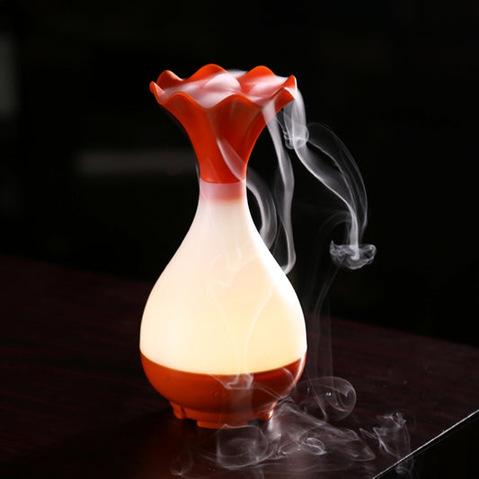 5V 4W USB Vase Aroma Diffuser Air Purifier Humidifier with LED Light for Office / Home Room(Orange) - Home & Garden by buy2fix | Online Shopping UK | buy2fix