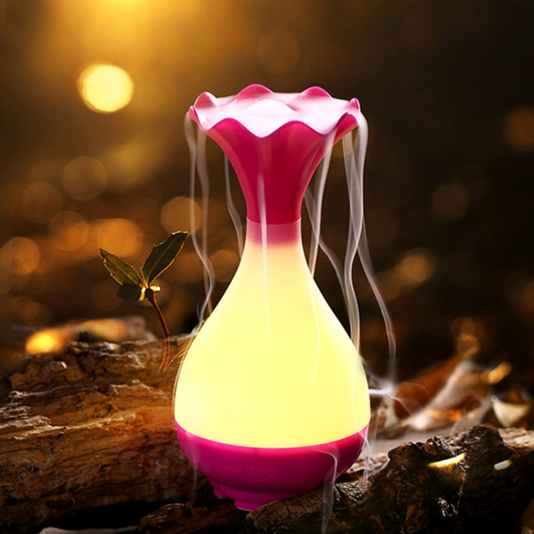 5V 4W USB Vase Aroma Diffuser Air Purifier Humidifier with LED Light for Office / Home Room(Magenta) - Home & Garden by buy2fix | Online Shopping UK | buy2fix