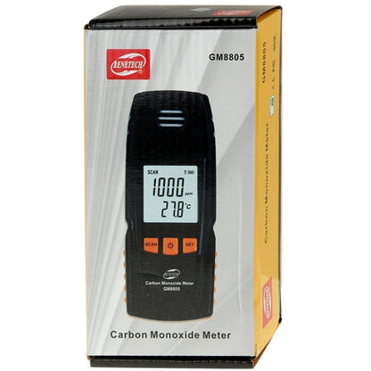 BENETECH GM8805 LCD Display Handheld Carbon Monoxide CO Monitor Detector Meter Tester, Measure Range: 0-1000ppm(Black) - Consumer Electronics by BENETECH | Online Shopping UK | buy2fix