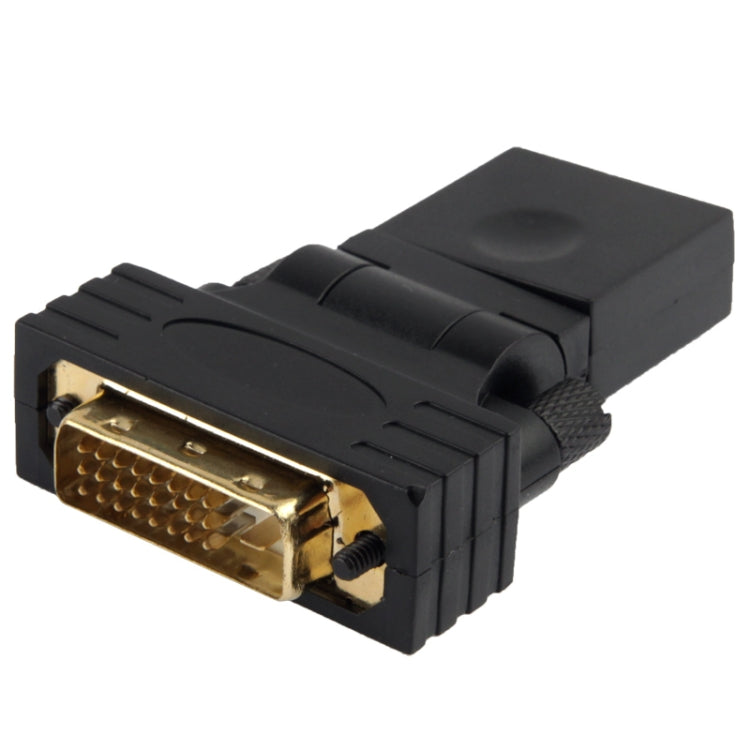 360 Degree Rotation Gold Plated DVI 24+1 Pin Male to 19 Pin HDMI Female Adapter by buy2fix