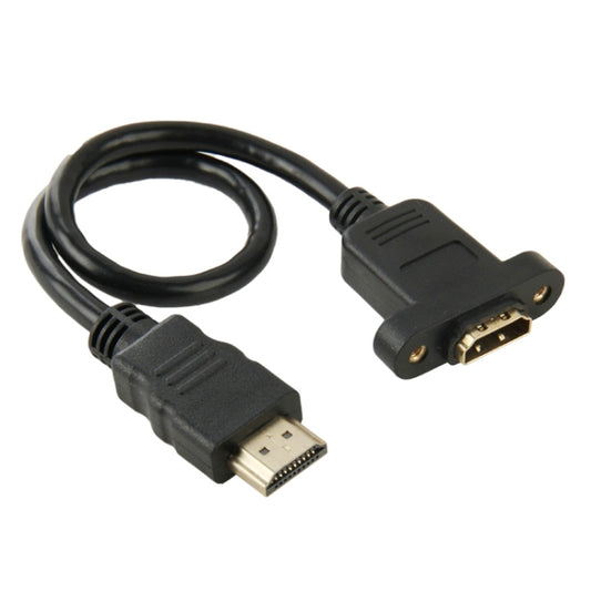 30cm HDMI (Type-A) Male to HDMI (Type-A) Female Adapter Cable with 2 Screw Holes by buy2fix