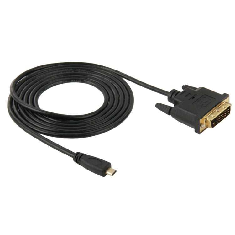 1.8m Micro HDMI (Type-D) Male to DVI 24+1 Pin Male Adapater Cable - Cable by buy2fix | Online Shopping UK | buy2fix