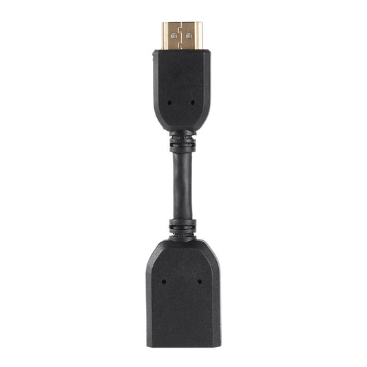 10cm HDMI 19 Pin Male to HDMI 19 Pin Female (AM-AF) Connector Adapter Cable(Black) by buy2fix