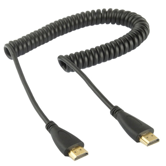 1.4 Version, Gold Plated 19 Pin HDMI Male to HDMI Male Coiled Cable, Support 3D / Ethernet, Length: 60cm (can be extended up to 2m) by buy2fix
