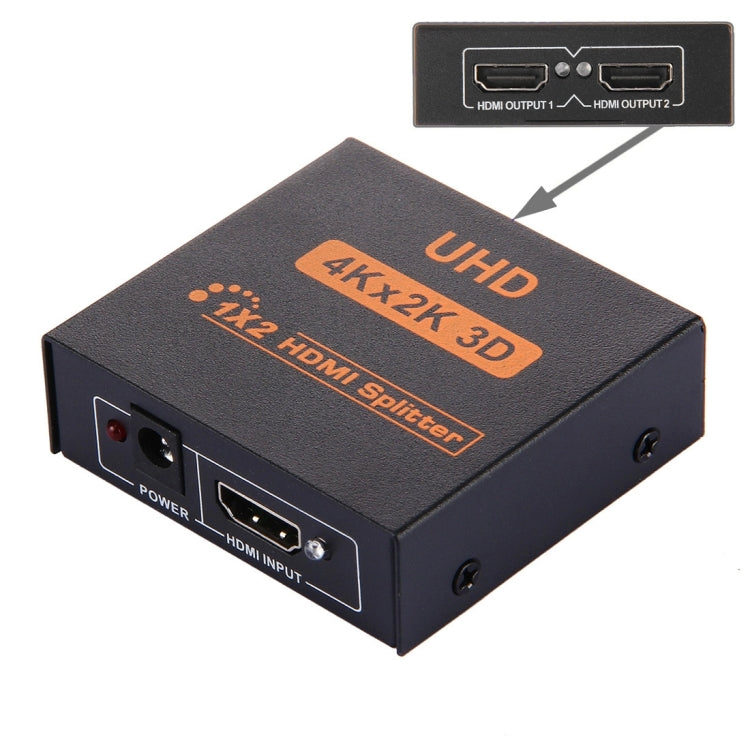FY1409E Mini V1.3 UHD 4K x 2K 3D 1 x 2 HDMI Splitter(Black) by buy2fix