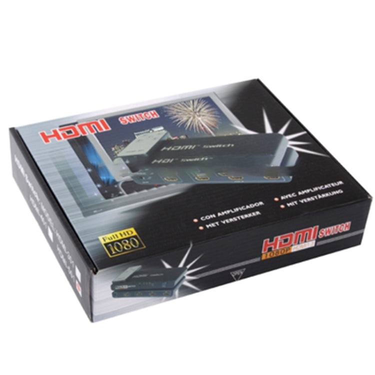 5 Ports Full HD 1080P HDMI Switch with Switch & Remote Controller, 1.3 Version (5 Ports HDMI Input, 1 Port HDMI Output)(Black) by buy2fix