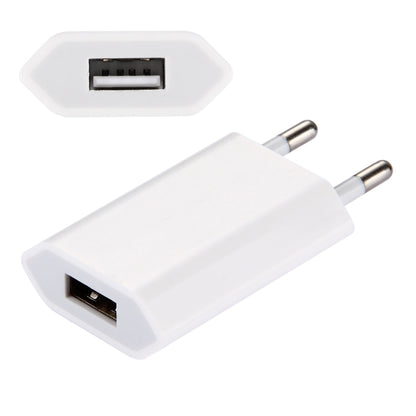 5V / 1A Single USB Port Charger Travel Charger, EU Plug(White) by buy2fix