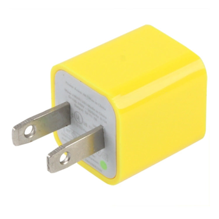 US Plug USB Charger(Yellow) - Apple Accessories by buy2fix | Online Shopping UK | buy2fix