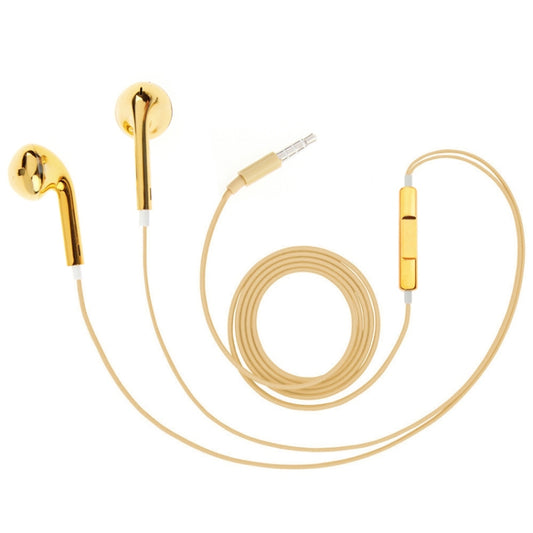 3.5mm Stereo Electroplating Wire Control Earphone for Android Phones / PC / MP3 Player / Laptops(Yellow) by buy2fix