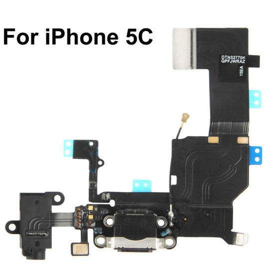 2 in 1 for iPhone 5C (Original Tail Connector Charger + Original Headphone Audio Jack Ribbon) Flex Cable by buy2fix