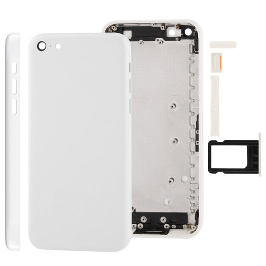Full Housing Chassis / Back Cover with Mounting Plate & Mute Button + Power Button + Volume Button + Nano SIM Card Tray for iPhone 5C(White) by buy2fix