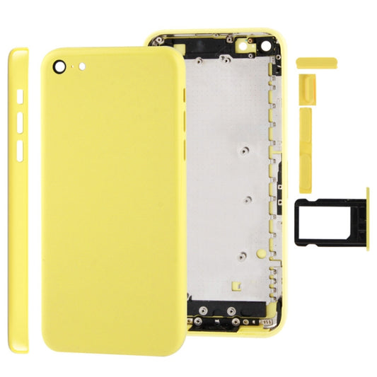 Full Housing Chassis / Back Cover with Mounting Plate & Mute Button + Power Button + Volume Button + Nano SIM Card Tray for iPhone 5C(Yellow) by buy2fix