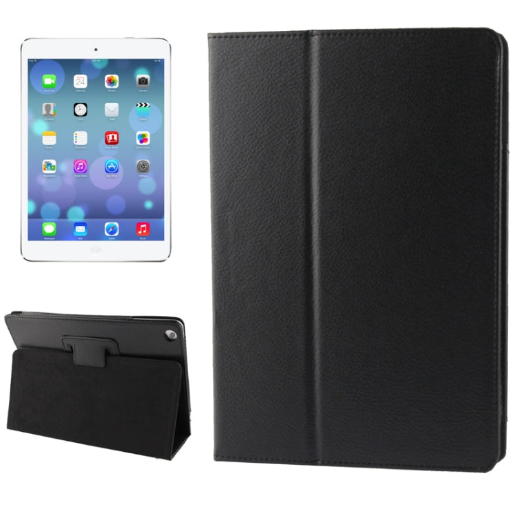 Litchi Texture Flip Leather Case with Holder & Sleep / Wake-up Function for iPad Air(Black) by buy2fix