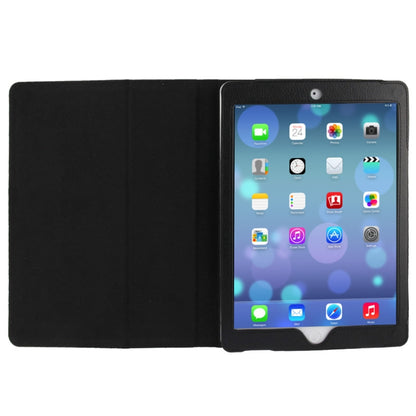 Litchi Texture Flip Leather Case with Holder & Sleep / Wake-up Function for iPad Air(Black) by buy2fix